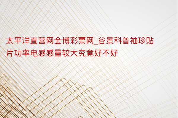 太平洋直营网金博彩票网_谷景科普袖珍贴片功率电感感量较大究竟好不好